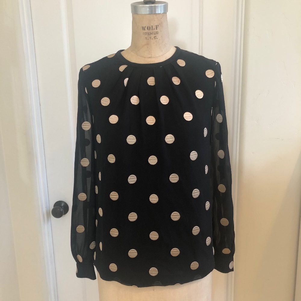 Kate Spade Silk Blouse With Polka Dots